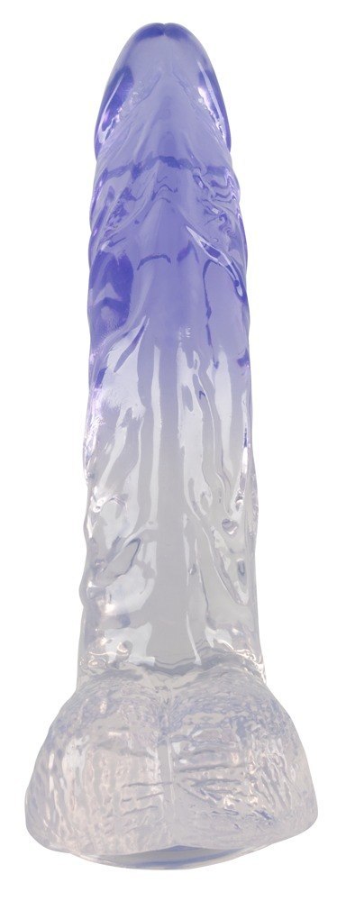 crystal clear curved dildo